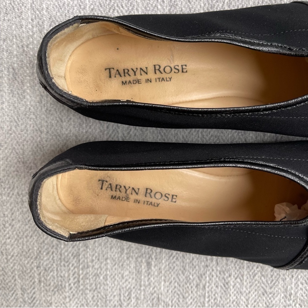 Taryn Rose Kelsey Demi Wedge Fabric & Leather Ballet Loafer Moccasin Flats 8.5M - Picture 9 of 14